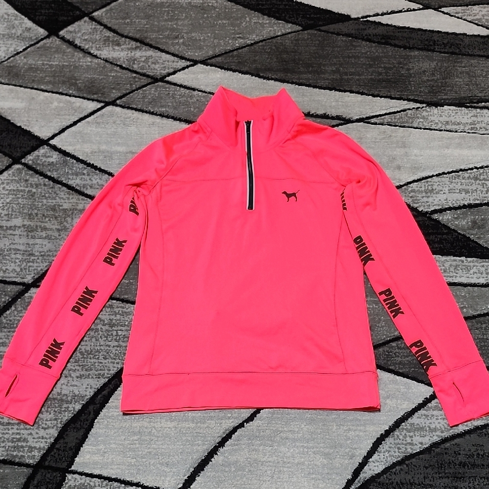 VINTAGE VS PINK 2015 ULTIMATE HALF-ZIP REFLECTIVE POCKET DOG SHIRT JACKET